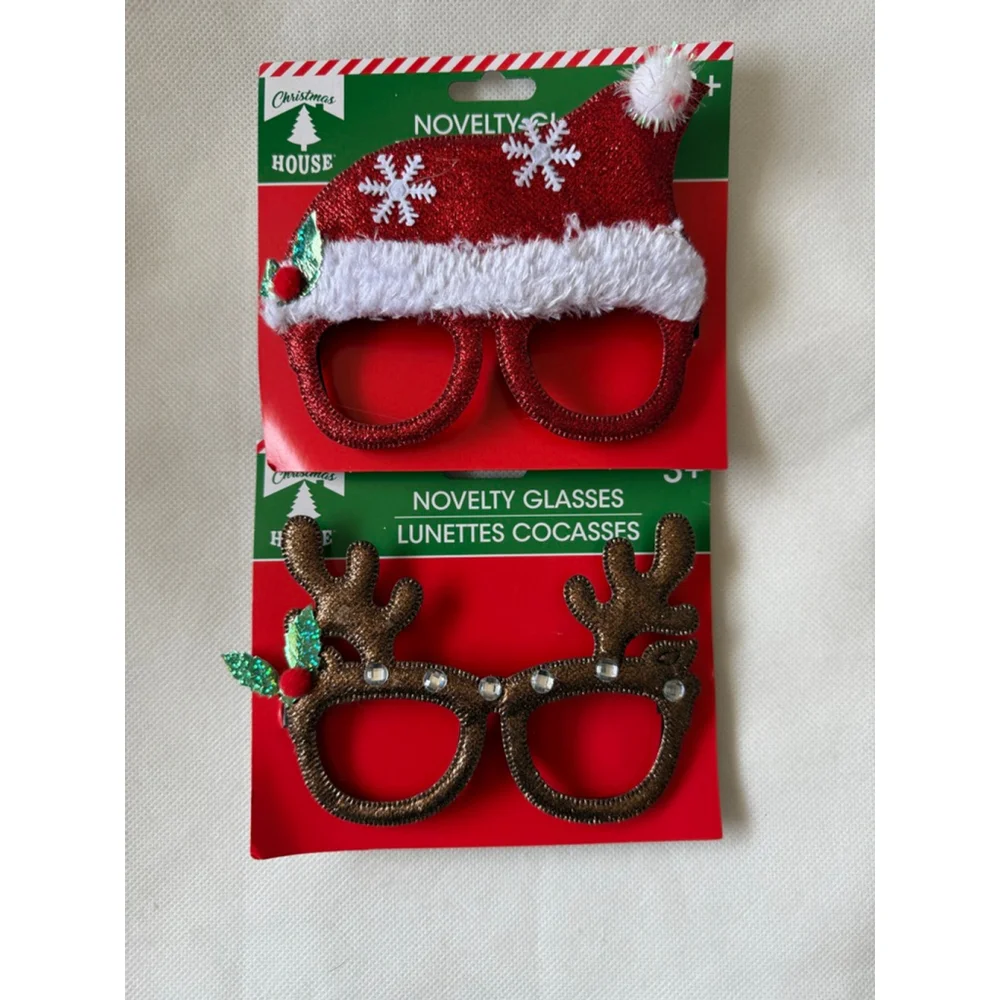 NWT novelty holiday glasses set of 2